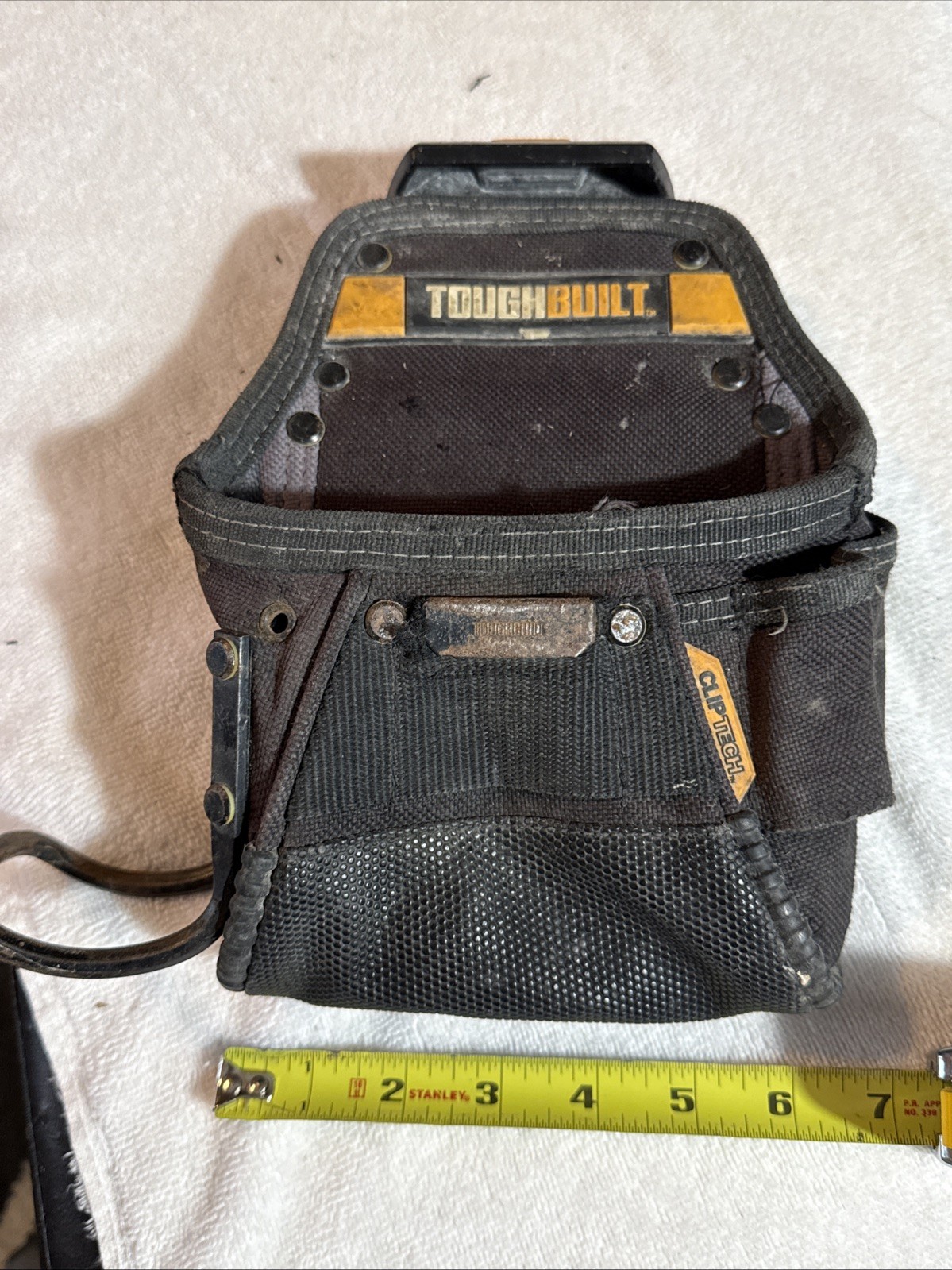 ToughBuilt Project Pouch with Pockets and Loops, Clip Tech & Belt clip, Used