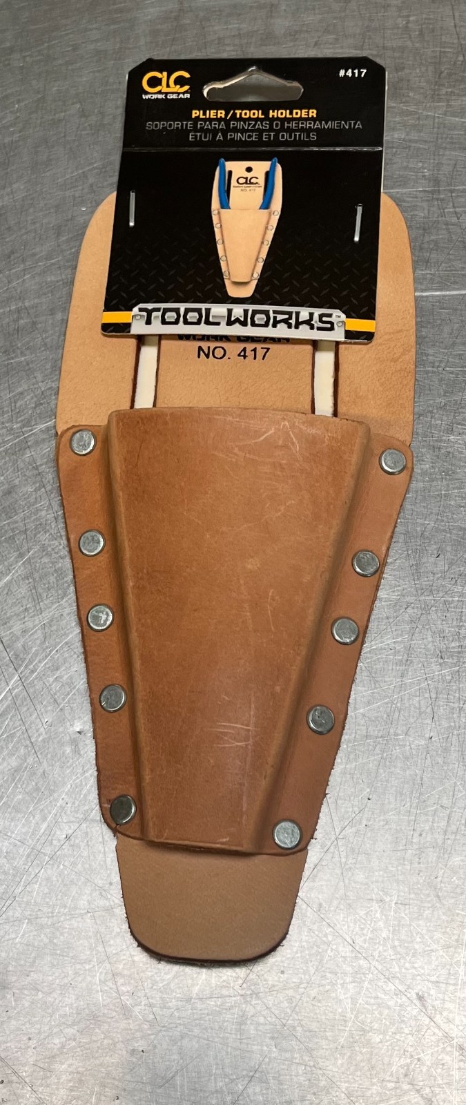Clc Work Gear 417 Tool Pouch, Tool Holster, Tan, Leather, 1 Pockets SKU 5822408
