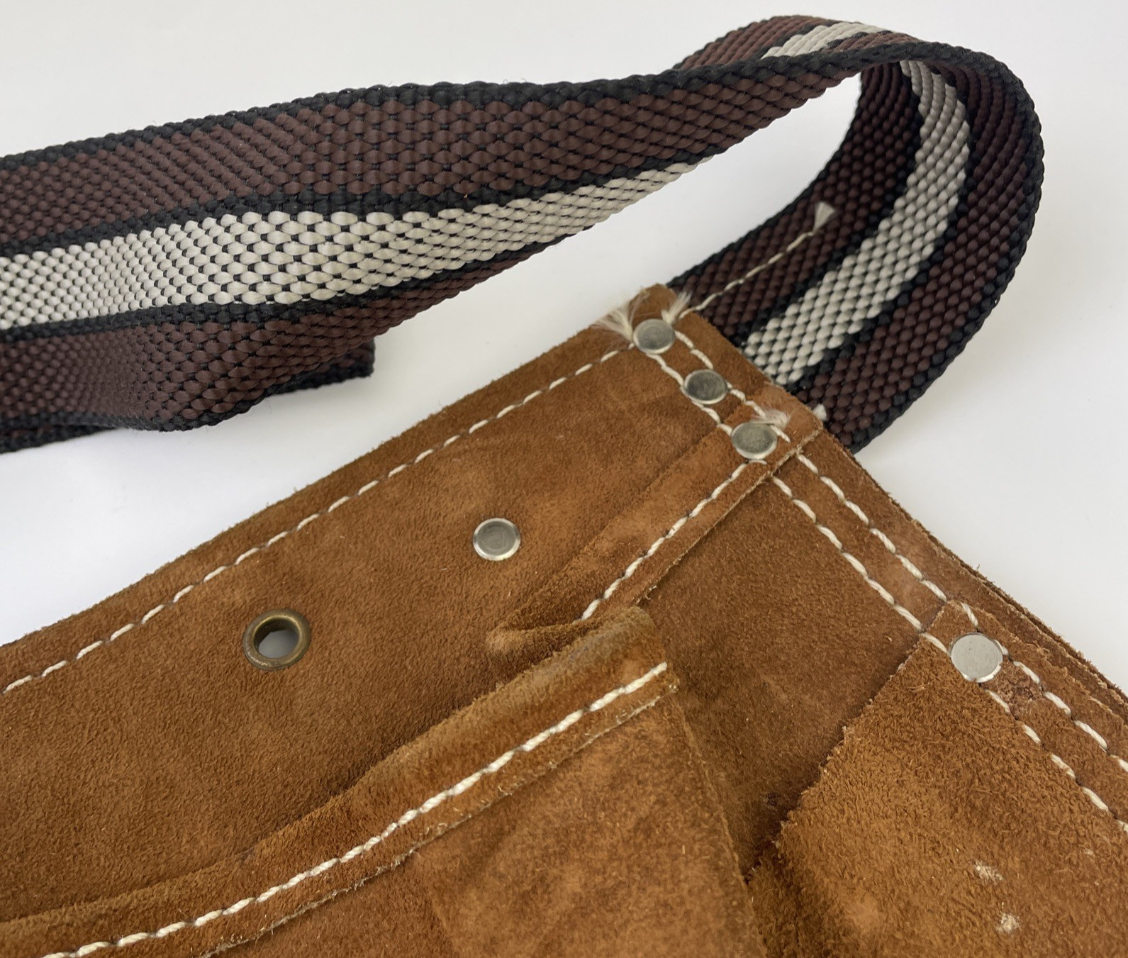 Vintage Nicholas Workgear Heavy Split Cowhide Leather Tool Belt No 493X