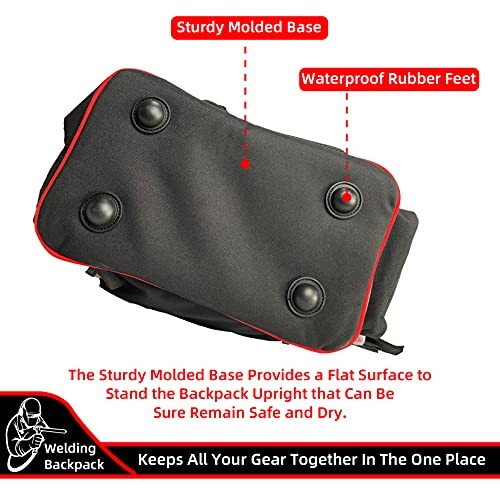 Tool Backpack Welder Backpack with helmet catch , big storage room for