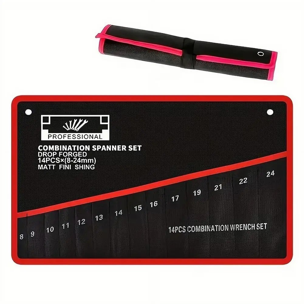 Wrench Roll Organizer 16 Pockets Wrench Pouch Roll up with Water Proof Oxford