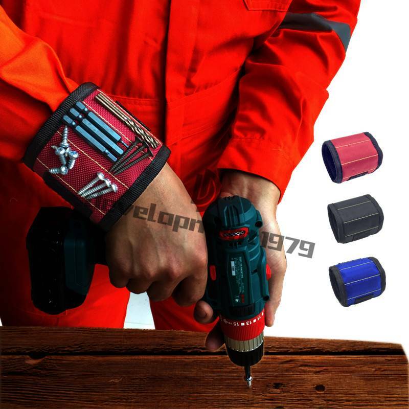 Multi-Use Magnetic Wristband Bag Screws Nails Drill Bits Holder Repair Tool