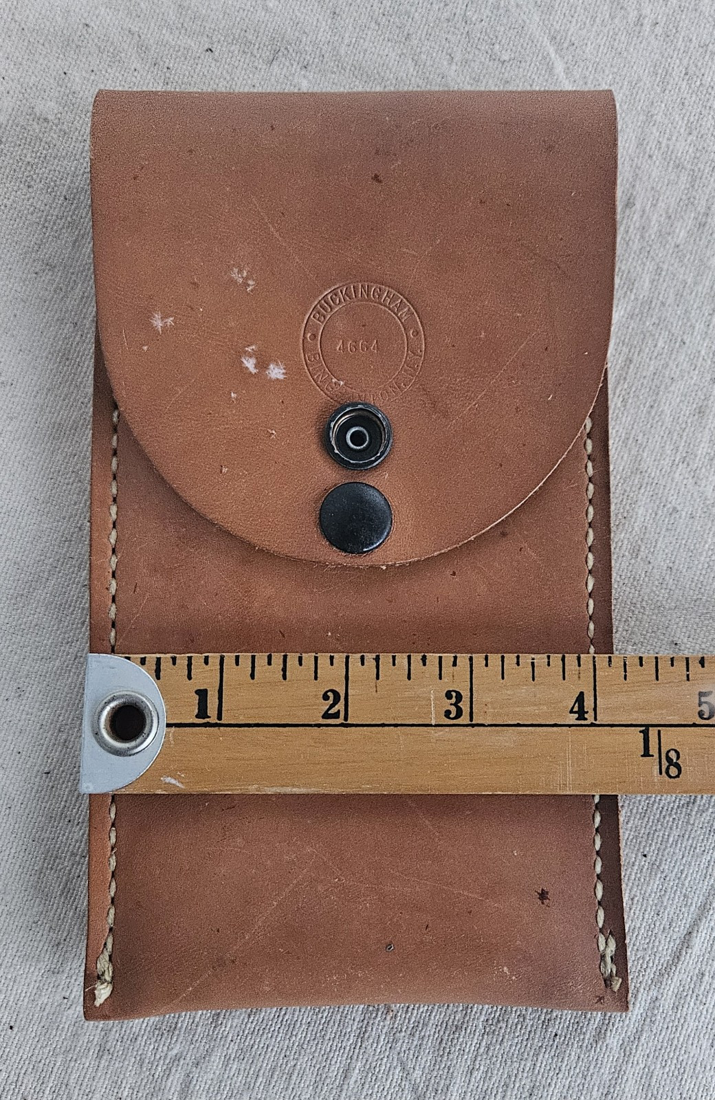 Buckingham Binghamton NY Leather Tool Pouch Holster Holder Sheeth Model 4664