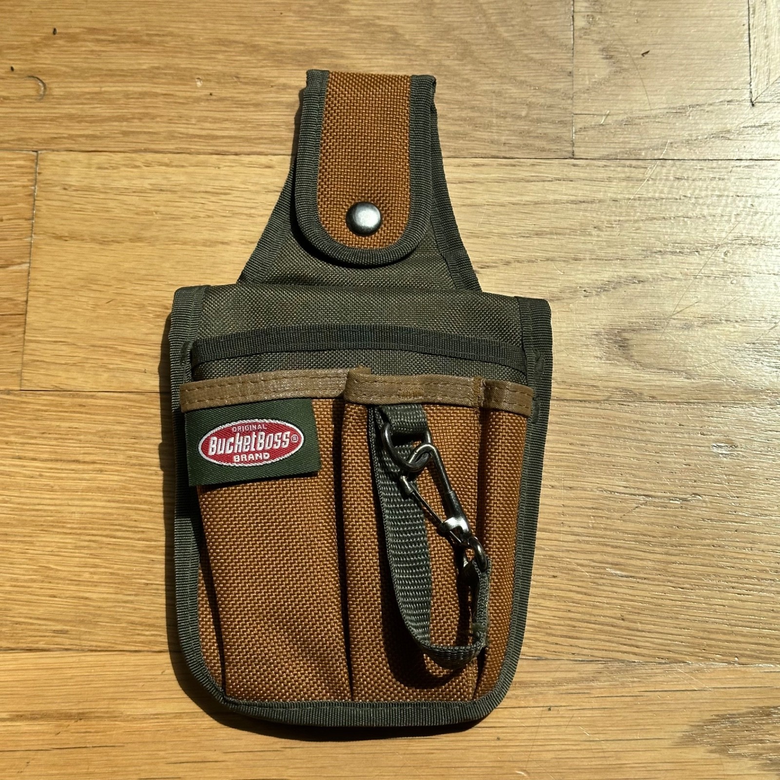 Original Bucket Boss Canvas Utility Tool Pouch Belt Loop Snap On 5 Pocket + Clip