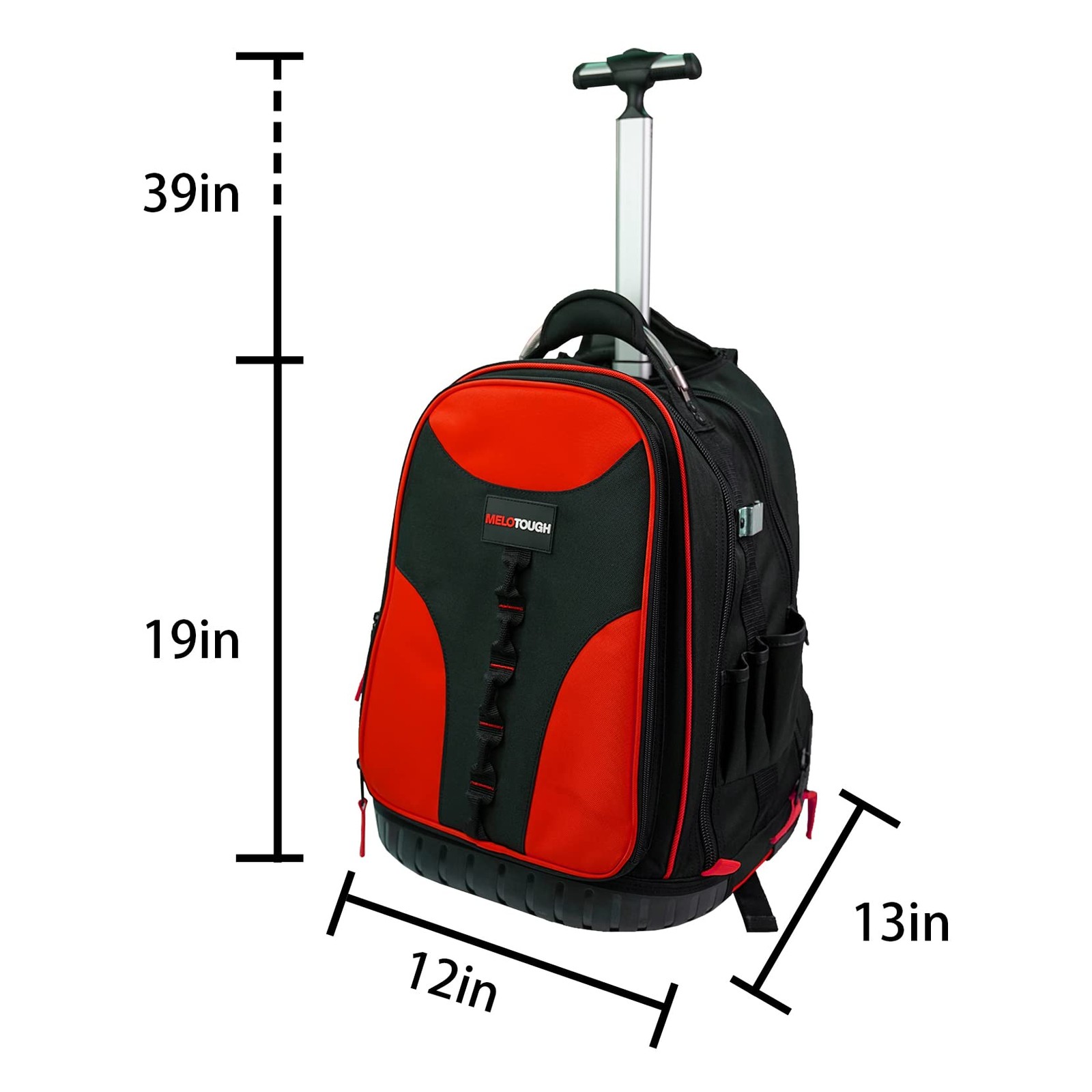 Wheeled Rolling Tool Backpack Heavy Duty Tradesman Pro Tool Organizer Including
