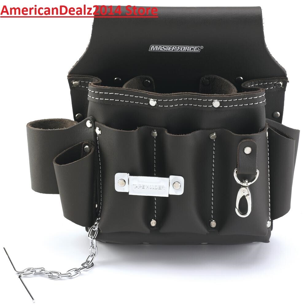 9 Pocket Premium Oil Tanned Leather Professional Electrician Tool Belt Pouch