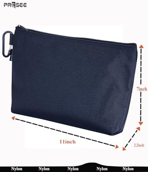 11″ Black Tool Pouch Zipper Organizer Bag with 1 Pack – Small – 11″