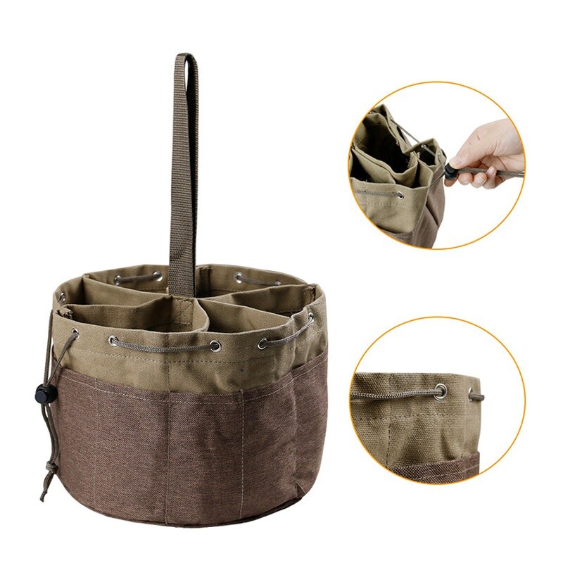 1PC Garden Tool Storage Canvas Tote Bag Multi-Pocket Repair Kits Organizer