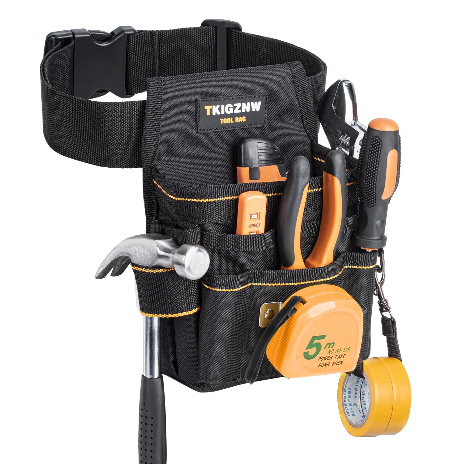Tool Belt Pouch, Tool Pouch with 18 Pockets, Utility Belt Tear Resistant 900D…