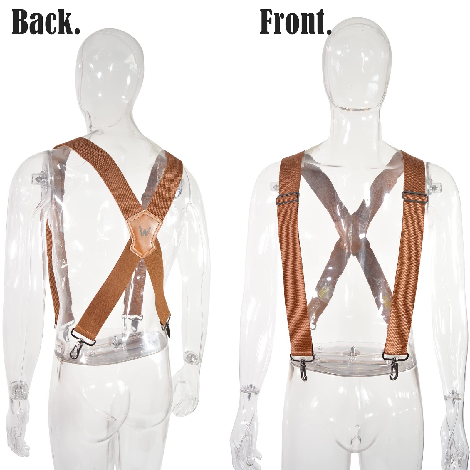 WELKINLAND Brown 2 inch 2″ Wide Strap For Body Size Up To 6.4 Feet,