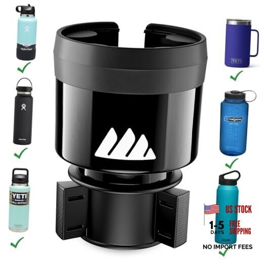 Hydro Expander – Car Cup Holder Expander Organizer with Adjustable Base Black