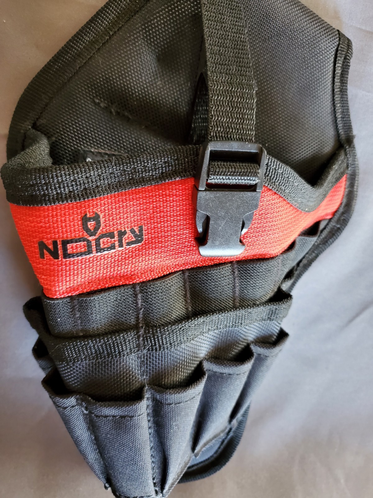 NoCry Left Handed Drill Holster Black and Red Left Handed Tool Holder