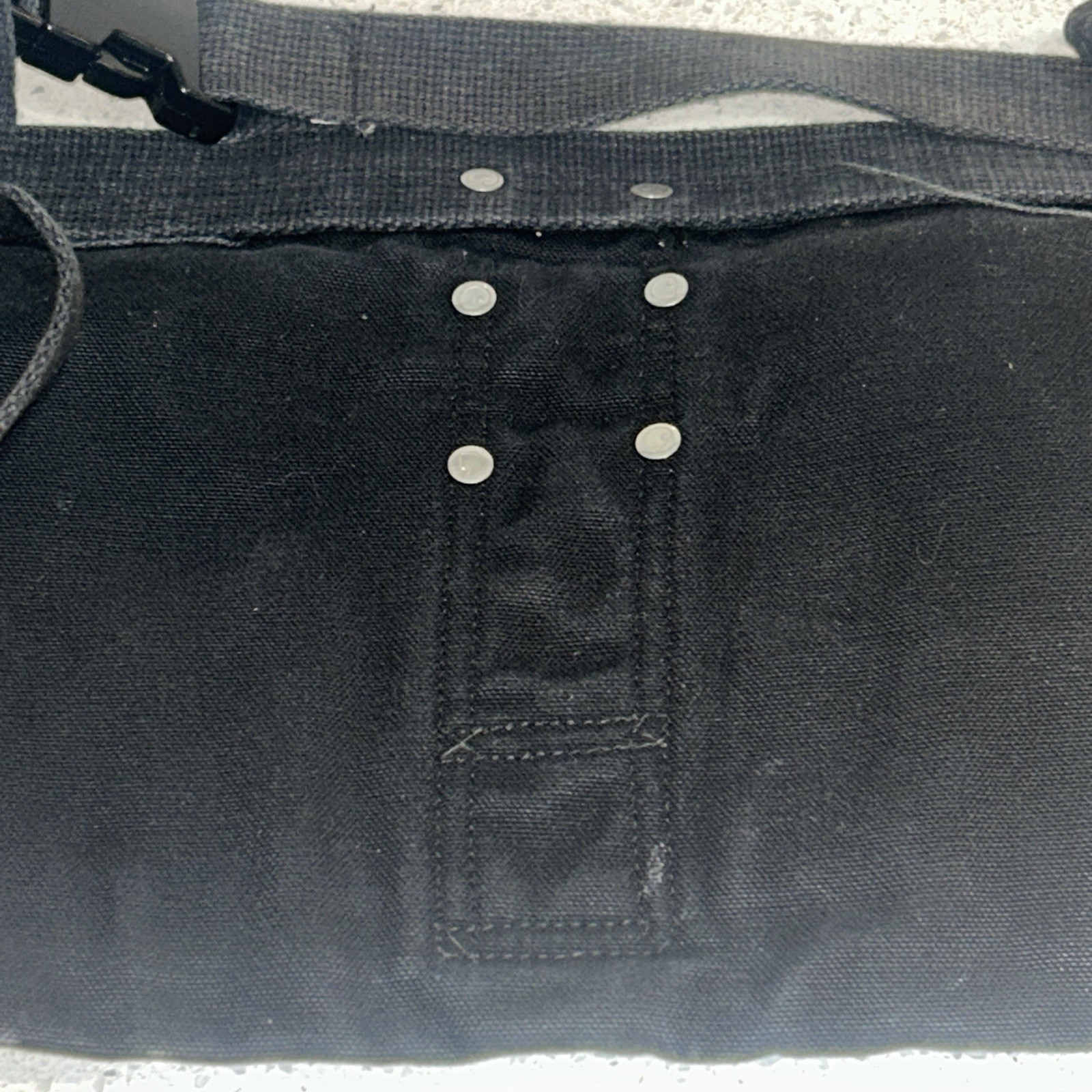 Carhartt A09 Firm Duck Half Apron Small/Medium Black Adjustable Strap Logo Patch