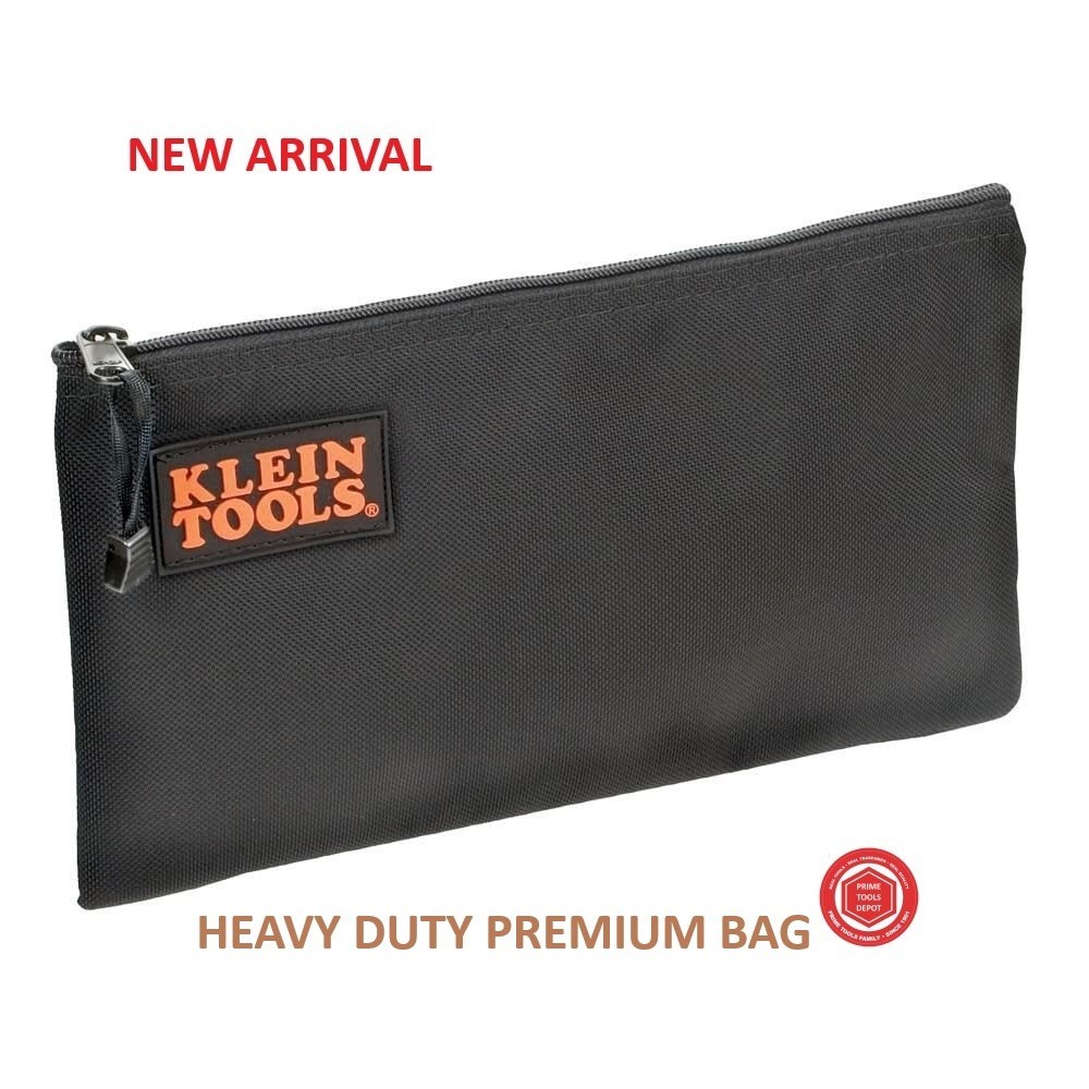Klein Tools 5139B Black Cordura Ballistic Nylon Zipper Tool Bag 12.5″ HEAVY-DUTY