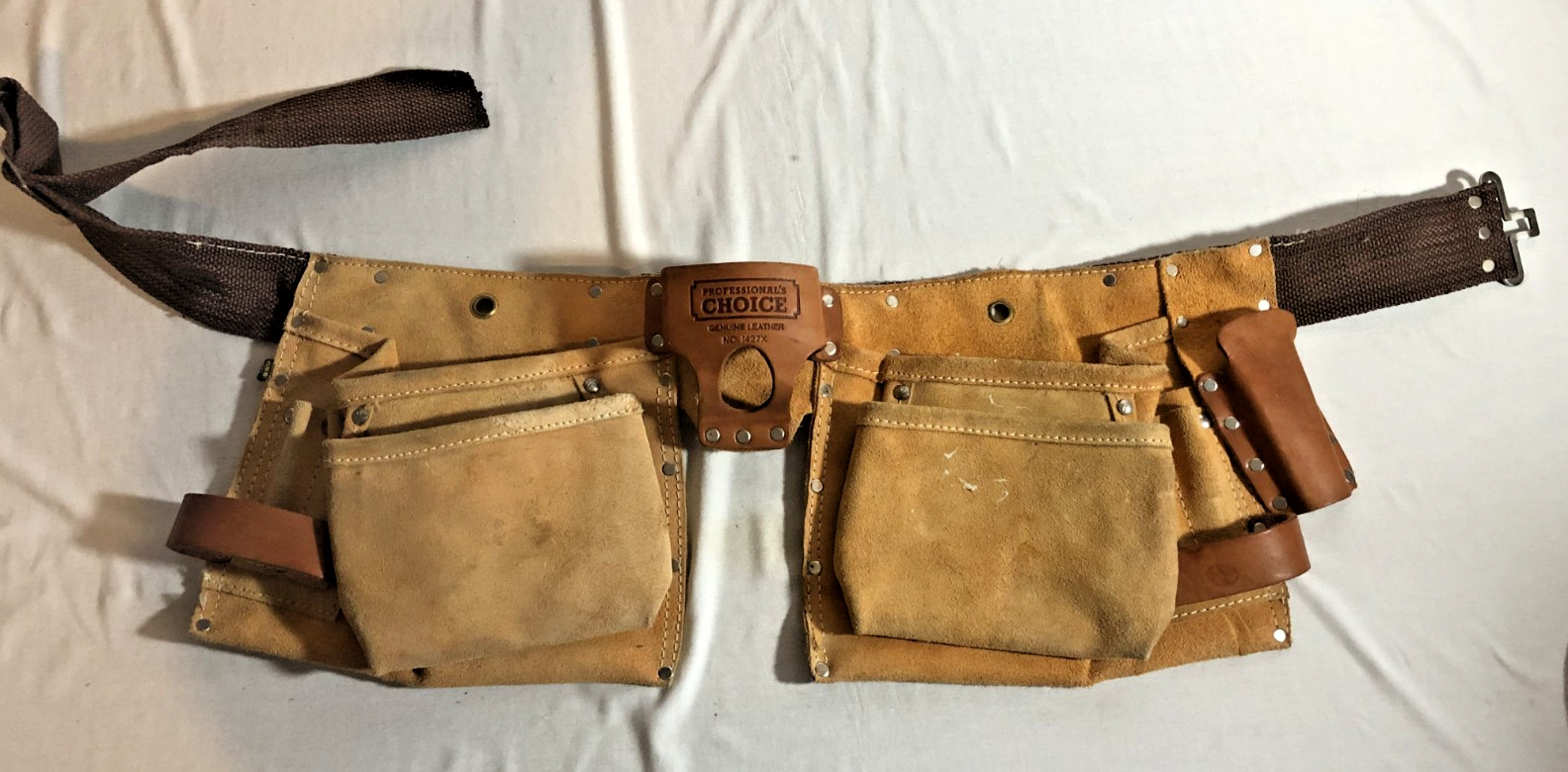 Professional’s Choice Leather Tool Belt #I427X, Adjustable