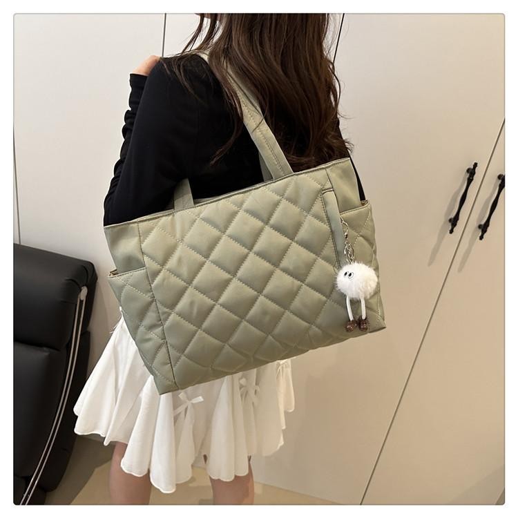 Rectangular Shoulder Bag Large Capacity Korean Style Commuter Work Tote Bag
