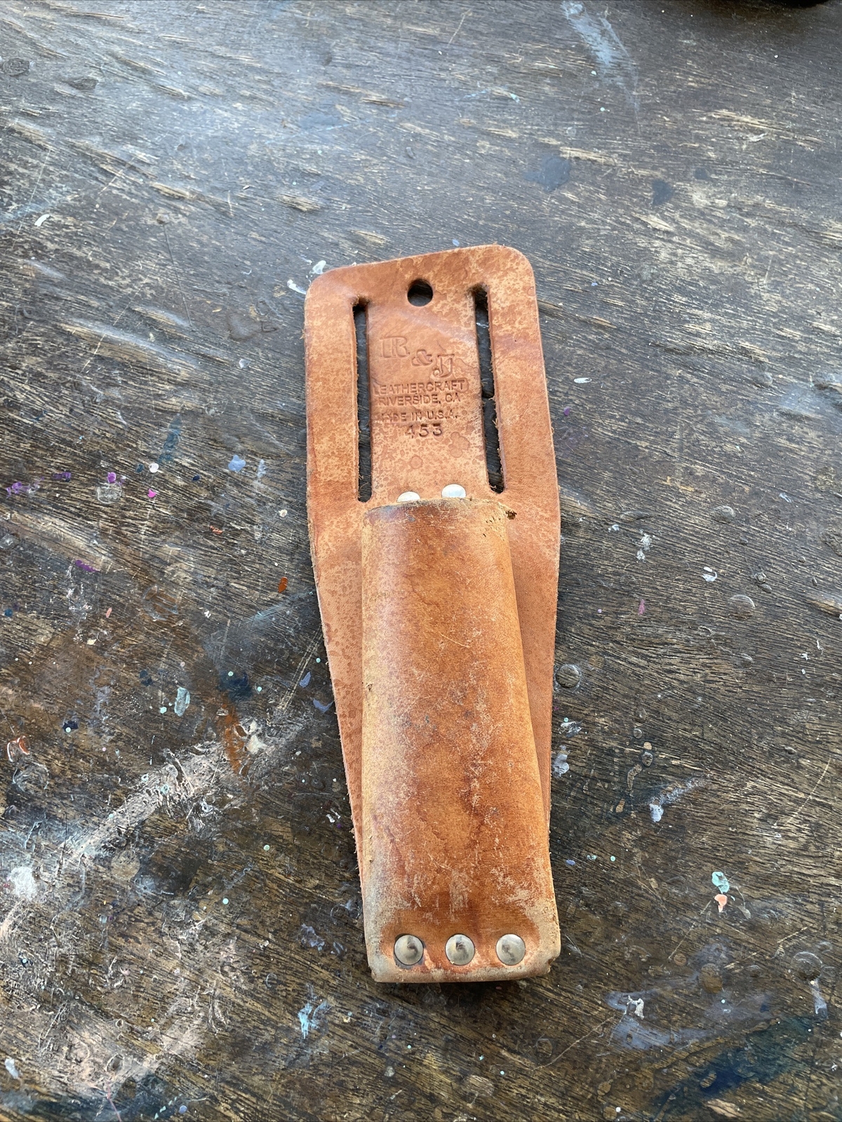 R & J Leathercraft Leather Utility Knife Holder 453** Made in the USA