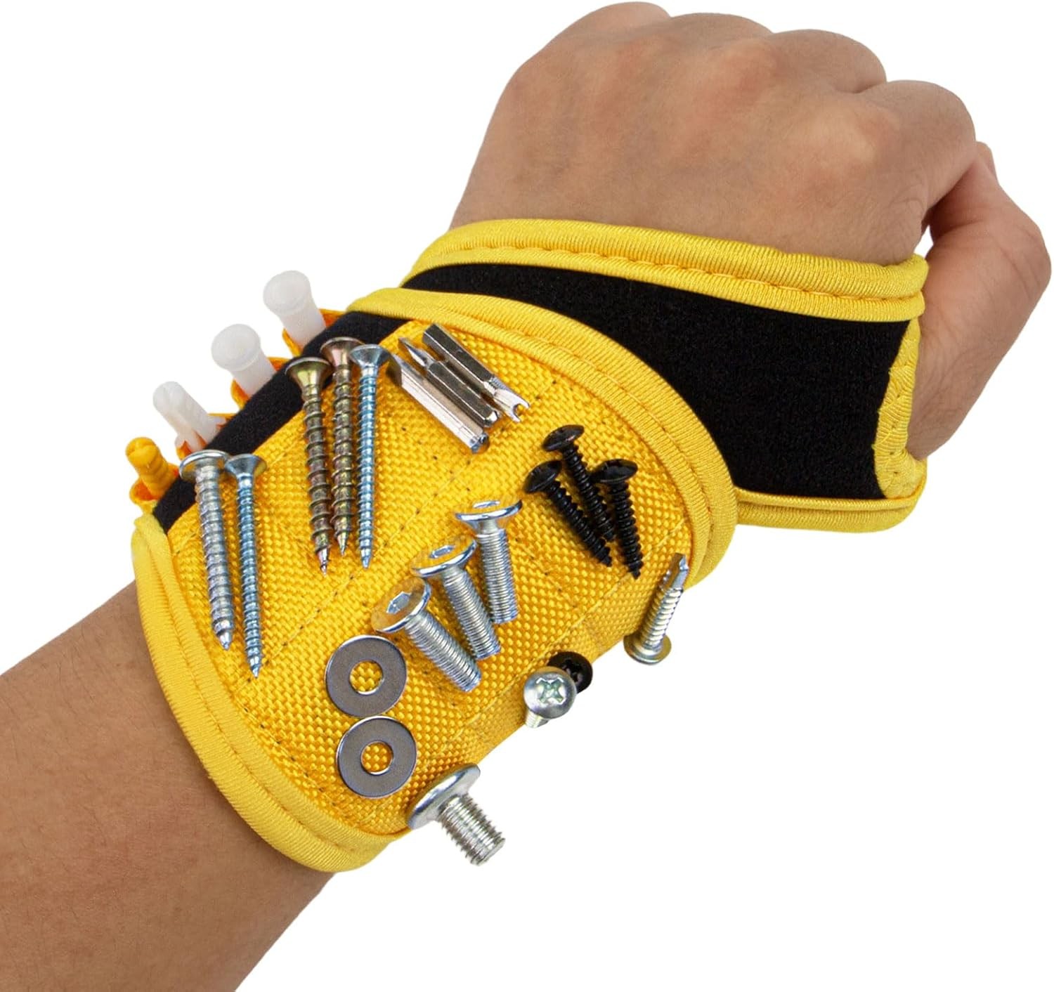 Strong Magnetic Wristband Tool Holder for Screws Nails Drill Bits Bolts