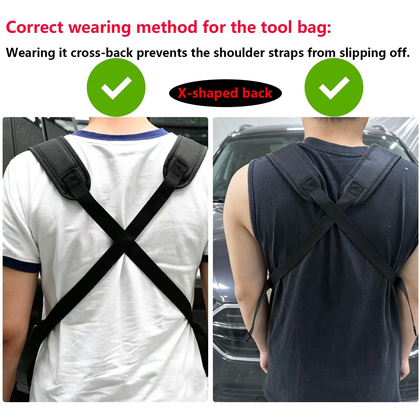 Gomake Car Wrapping Magnatic Tool Pouch with Adjustable Belt, Waterproof Mix