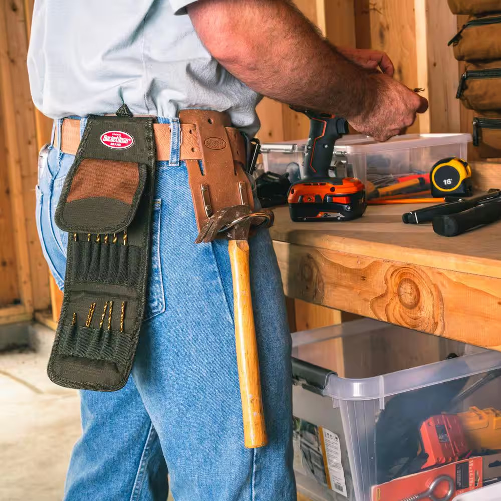 Classic Series Saddle Leather Hammer Holder for Work Tool Belts