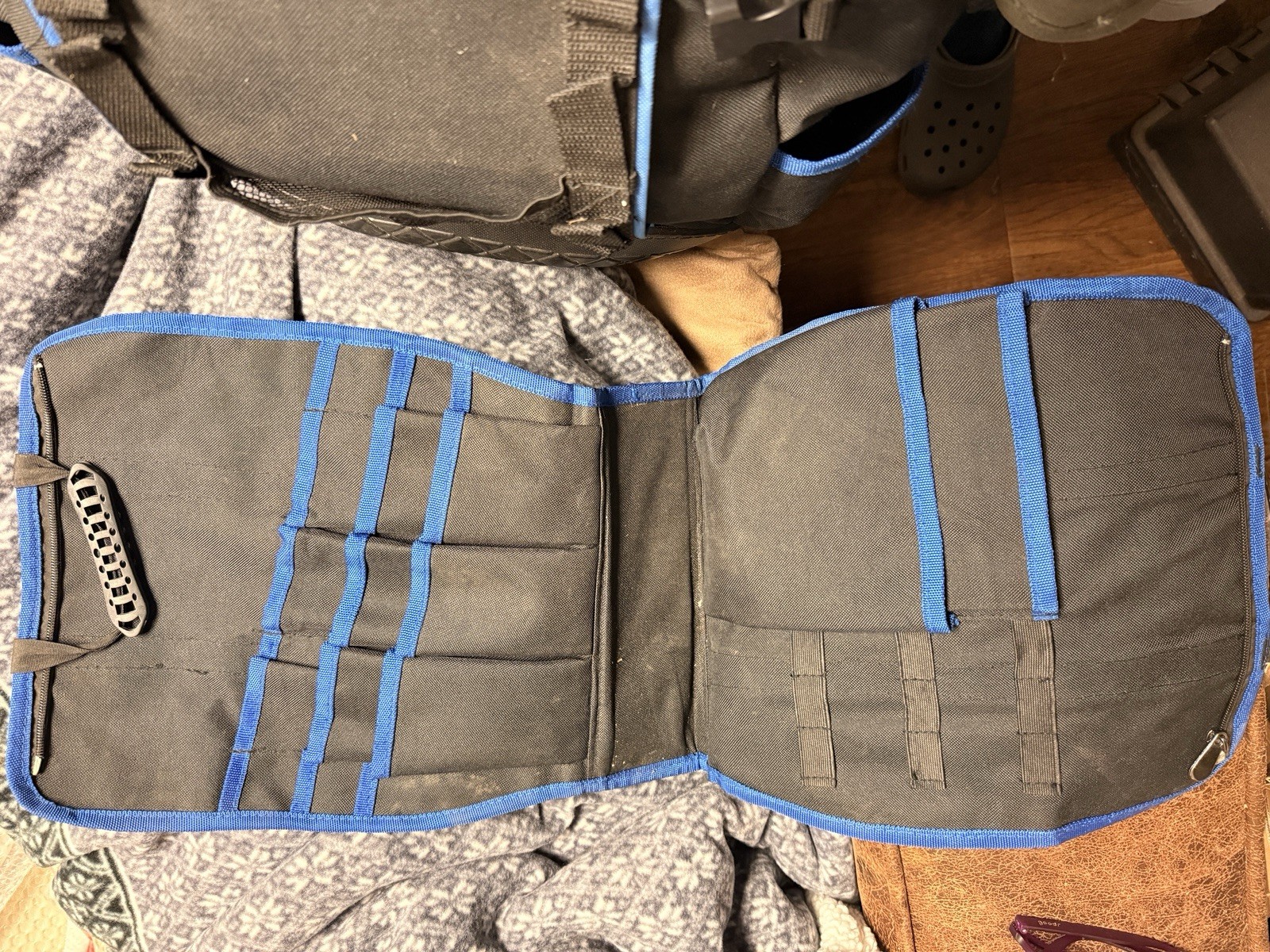 Carlyle Tools by NAPA Tool Backpack Black/Blue Fabric Organizer w/ Handle