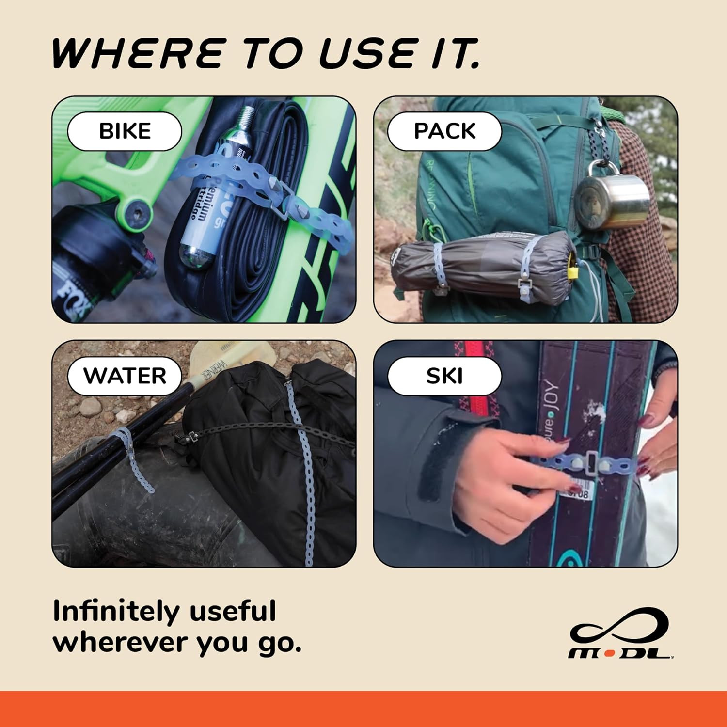 Infinity Tool™ 8-Pack: Ultimate Wearable Multi-Tool for Adventure & Survival