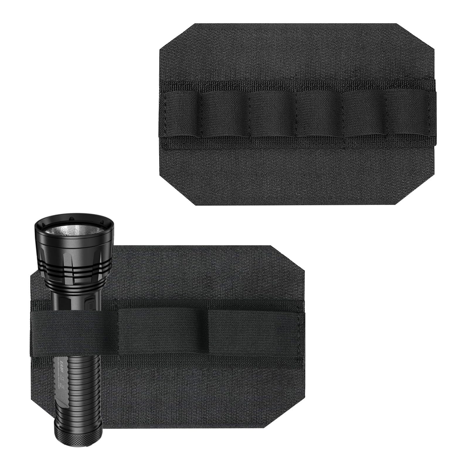 2Pcs Backpack Insert Organizer Tactical Molle Hook and Loop Panel with Elasti…