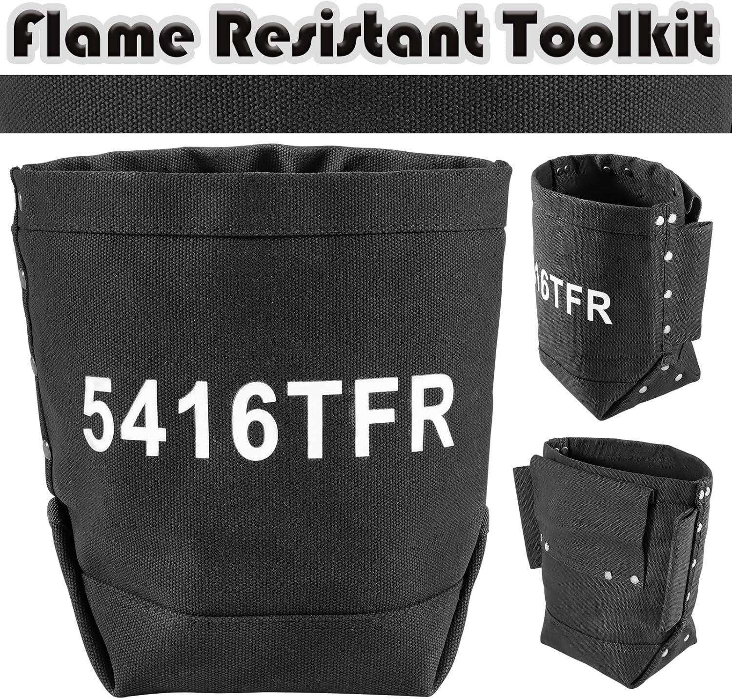 Black Water Repellent Flame retardant tool kit with replacement probe tip hole