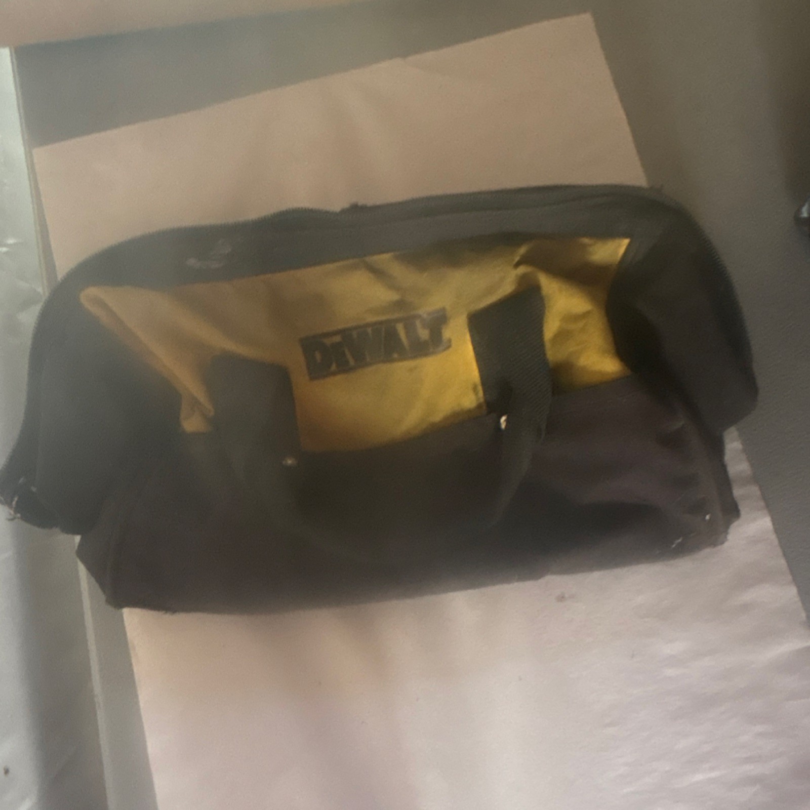 DEWALT Tool Bag Black/Yellow With Handle, 1 Item used