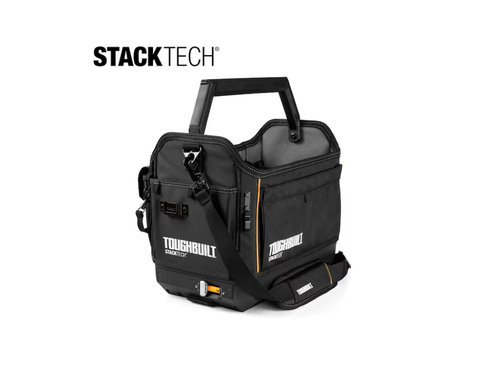 TOUGHBUILT STACKTECH Black Polyester 18-in W x 12-in D x 14.8-in L Tool tote