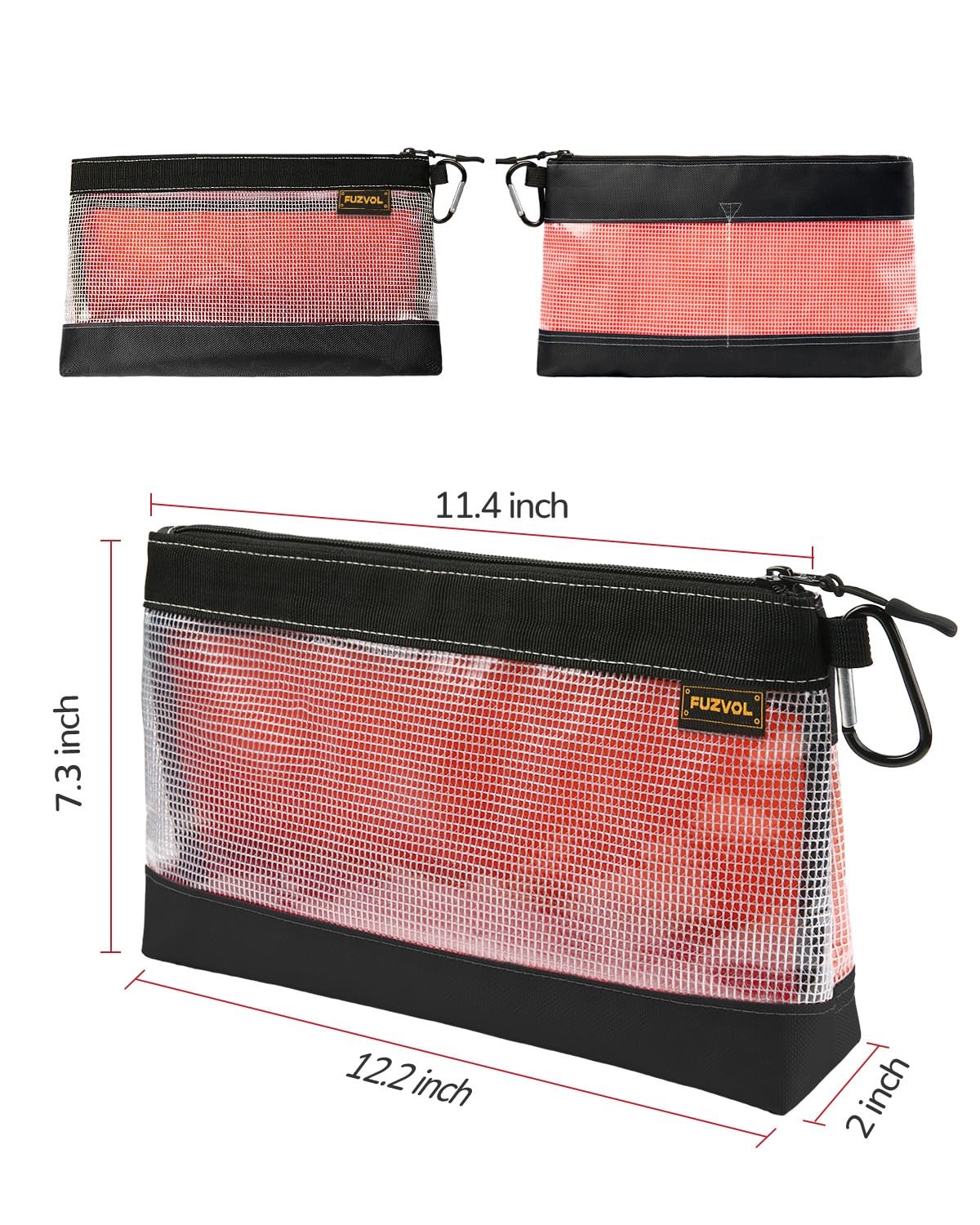 Clear Tool Pouch, Small Tool Bag, 12″ Zipper Pouch, Tool Pouch Bag for Tool B…