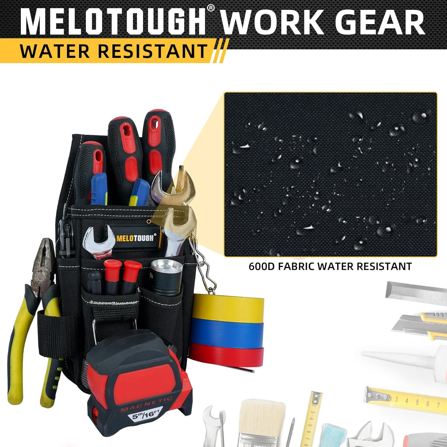 Pocket Tool Pouch Tool Belt Pouches with Belt Clip Utility Mini Tool