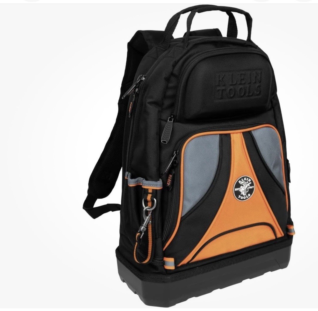 Klein Tools TRADESMAN 55421BP-14 Pro Organizer Back Pack Black Pre-Owned