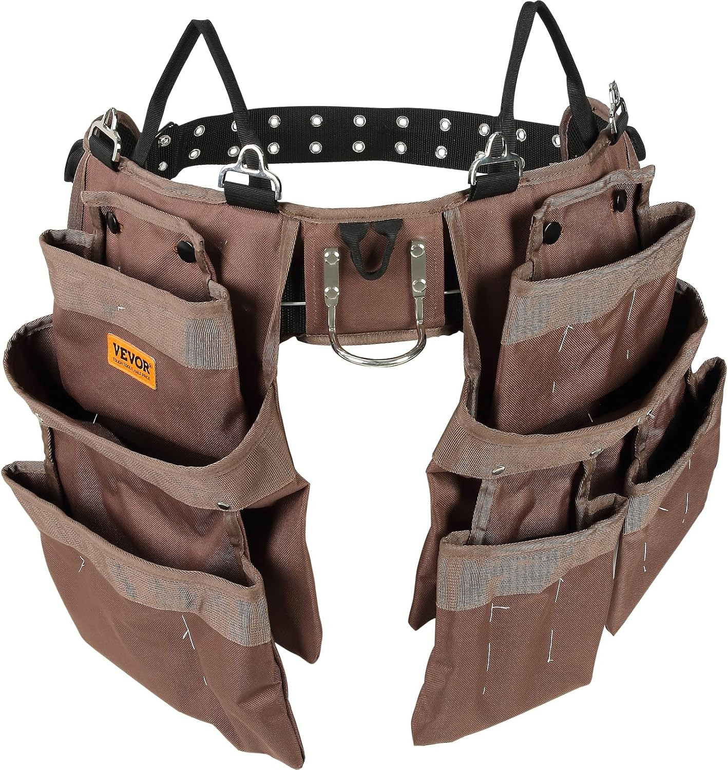 Tool Belt, 19 Pockets, Adjusts from 32 Inches to 54 Inches, Polyester Heavy Duty
