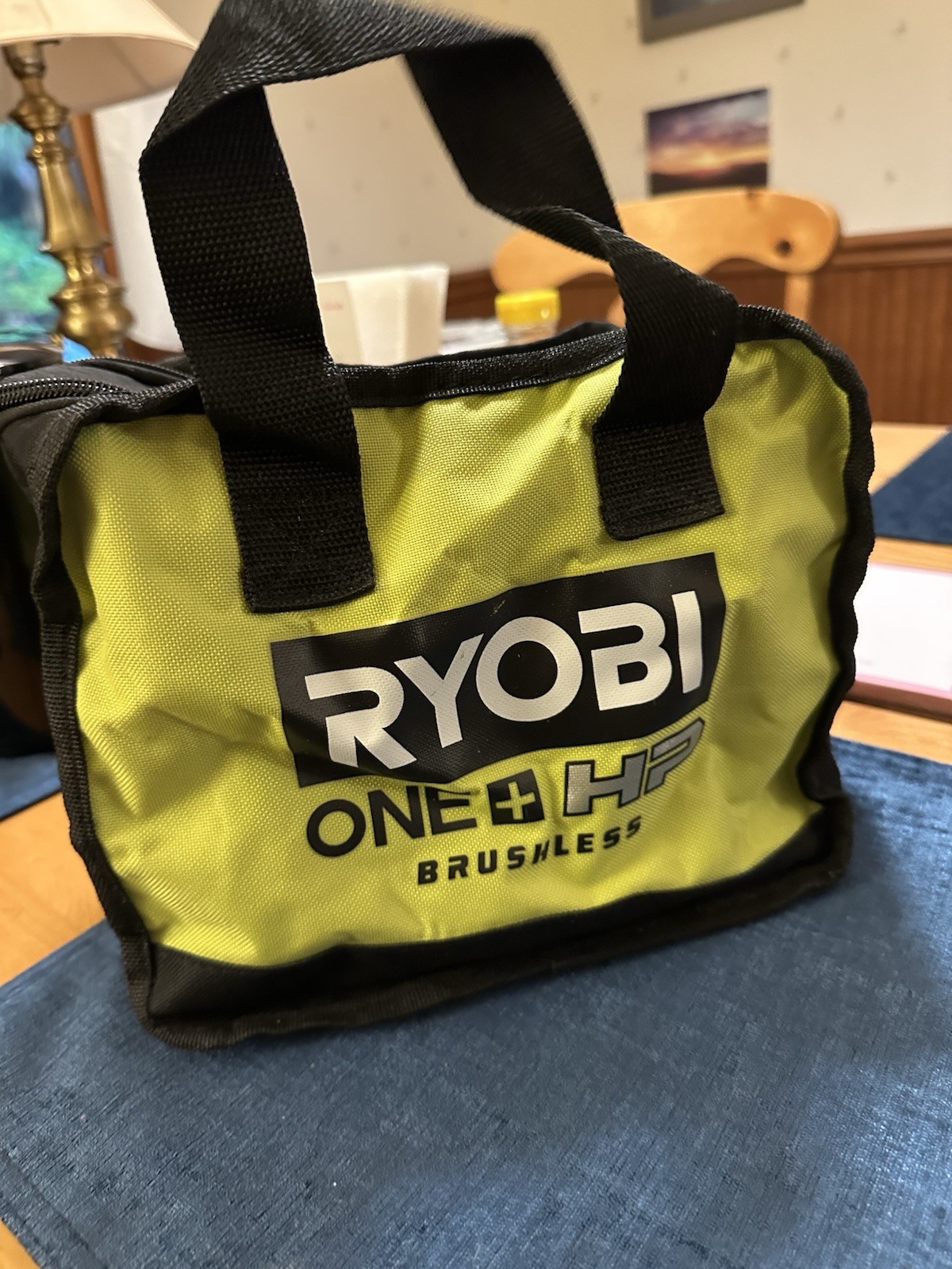 Ryobi ONE+ HP Green/Black Canvas Tool Bag 10x8x6 Zippered