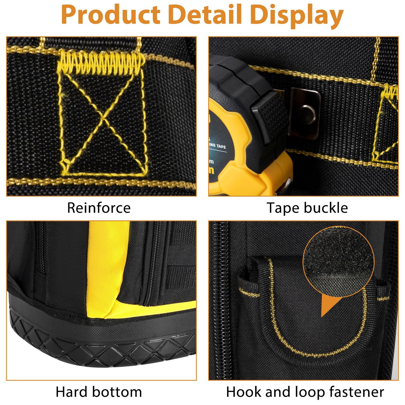 17″ Mochila Para Herramientas De Trabajo Electricista Con Bolsillos Heavy Duty