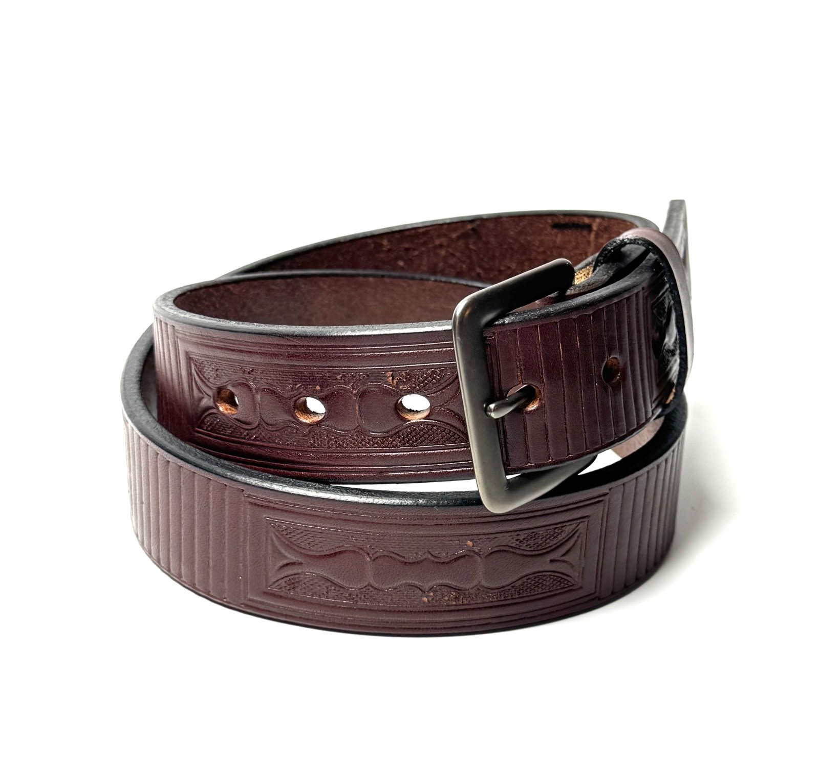 Boxed Brown Premium Heavy Leather Belt — Amish Handcrafted
