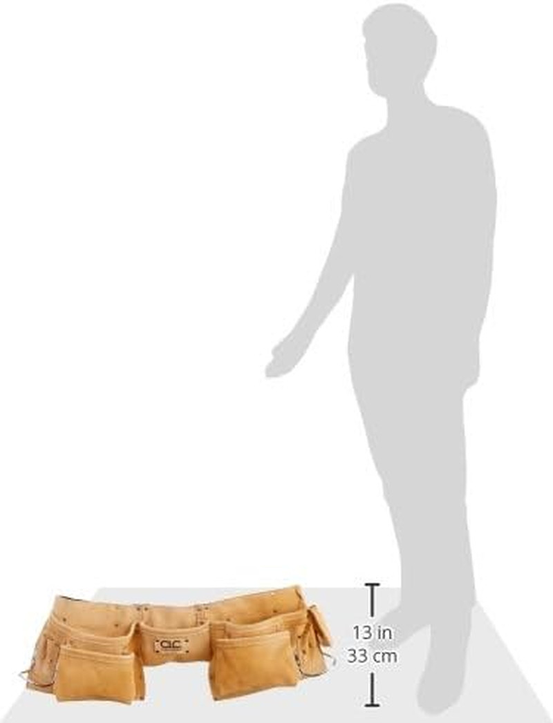 i427X Heavy Duty Contractor-Grade Suede Leather Work Apron, 2 Steel Hammer Loops
