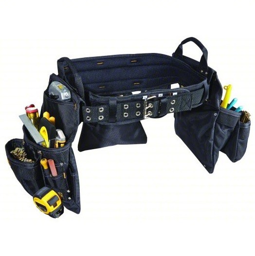 CLC 5605 Custom Leathercraft 5 Piece Framers Combo Tool Belt 18 Pockets Black