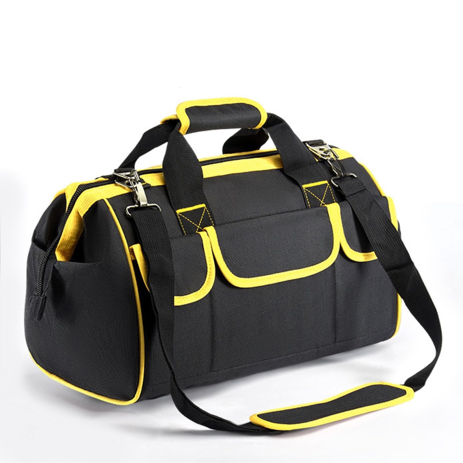 Wide Mouth Tool Bag Collapsible Tote Heavy Duty Portable Organizer Yellow