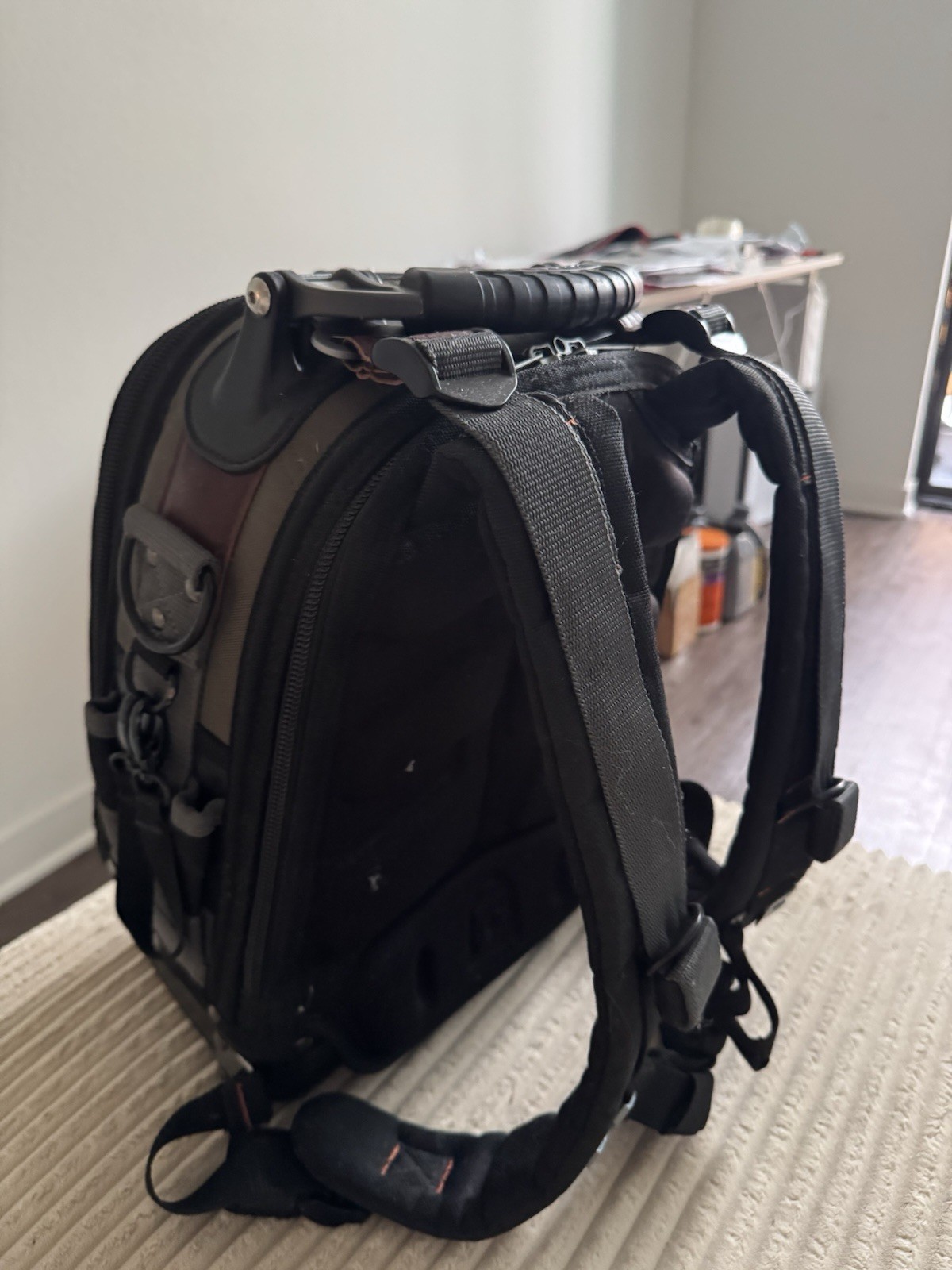 Veto Pro Pac Tech Pac MC Tool Backpack w/ Handle, Black/Gray
