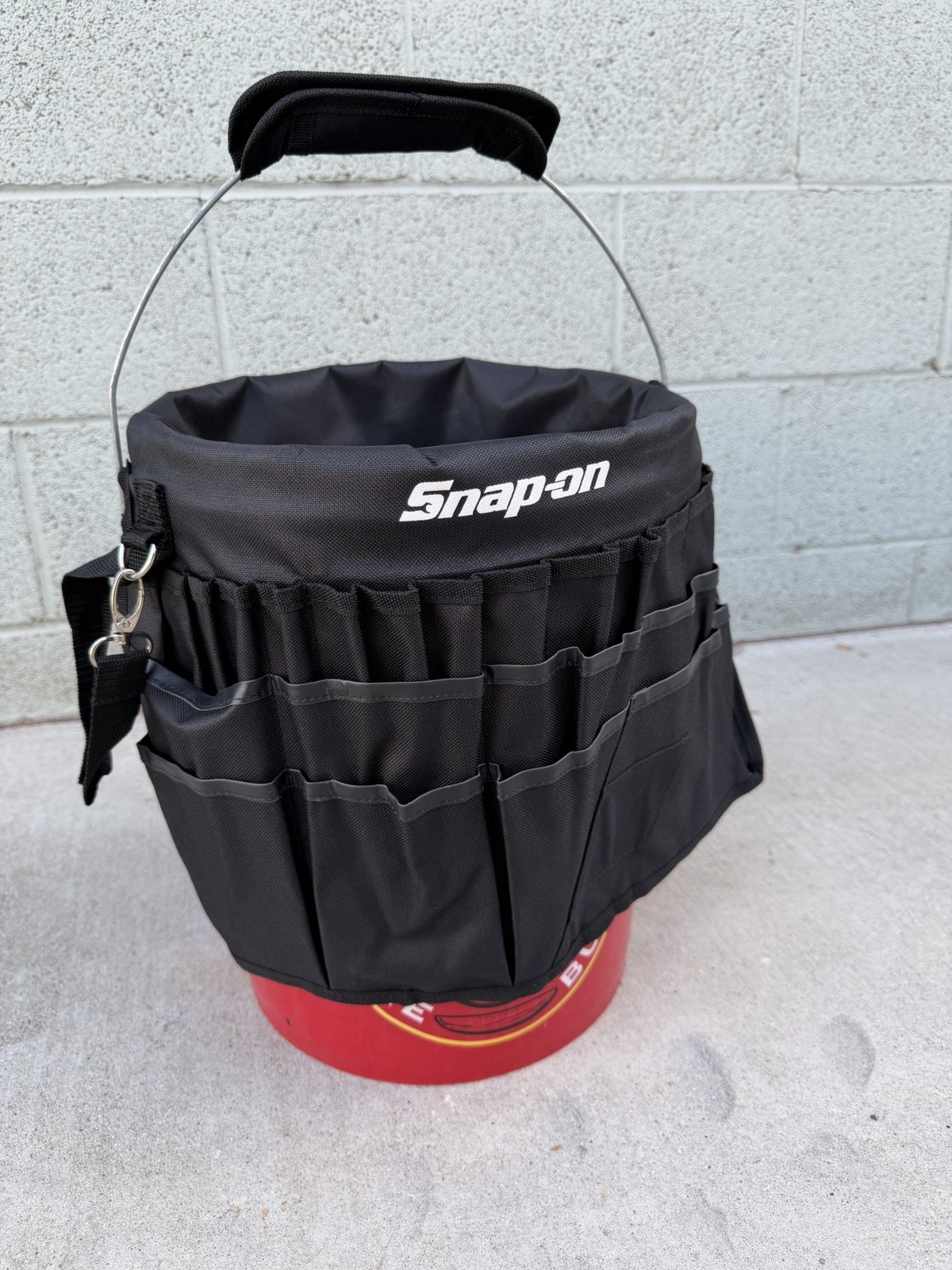 Snap On Tools 5 Gallon Bucket Caddy Tool Bag Storage Travel Case Snap-On Racing
