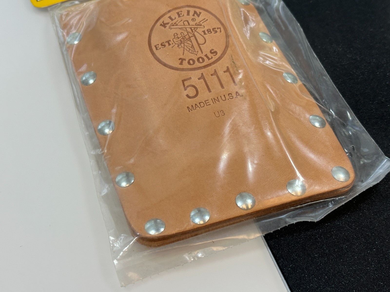 🇺🇸 Klein Tools USA 5111 Single Pocket BROWN (Rare) Leather Tool Pouch, NOS NEW