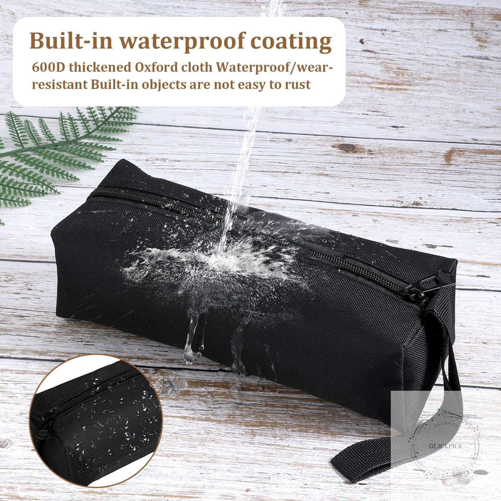 2 Pack Canvas Tool Pouch with Zipper, Tool Pouch Bag, Multi-Purpose Small Zipper