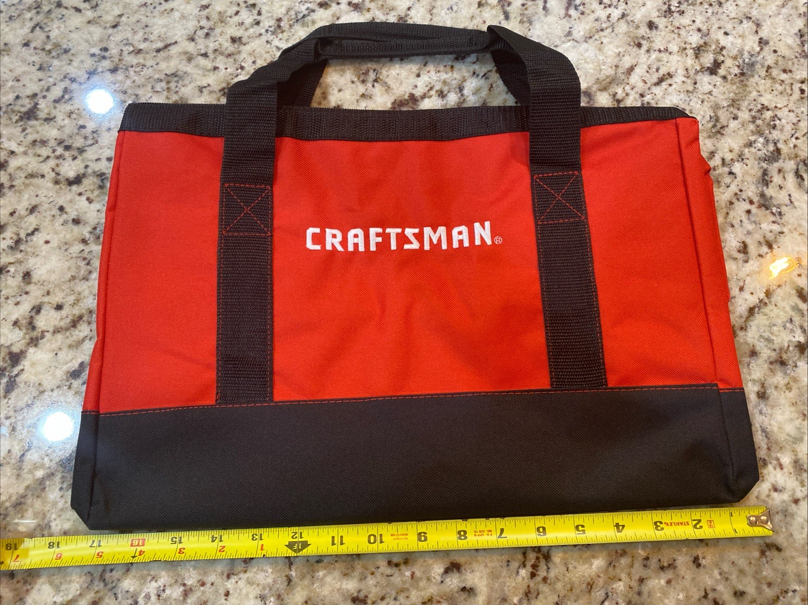 NEW Craftsman 18” Red And Black Large Tool Bag With Handle