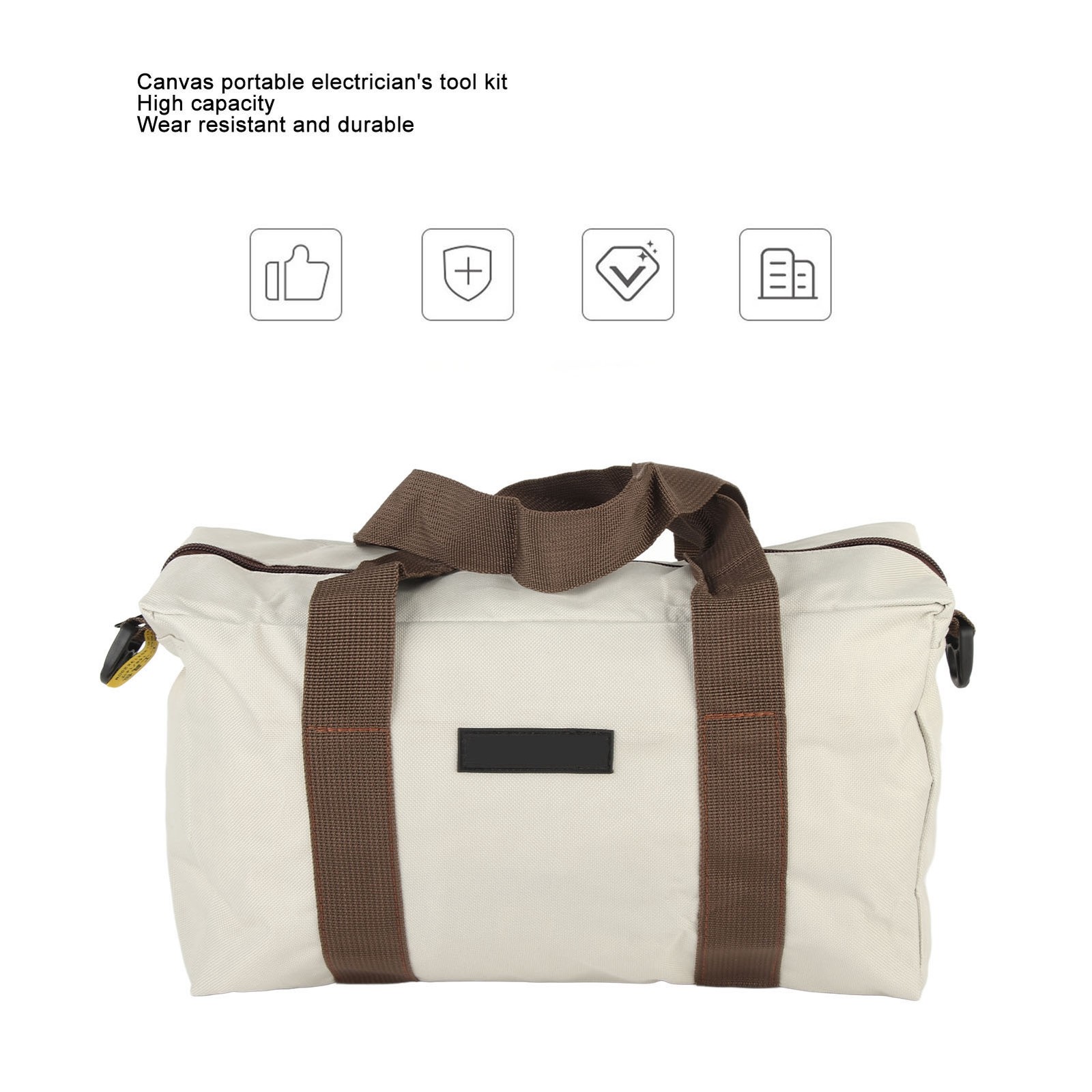 14in Wide Mouth Tool Bag Waterproof High Bearing Capacity Hardware Storage