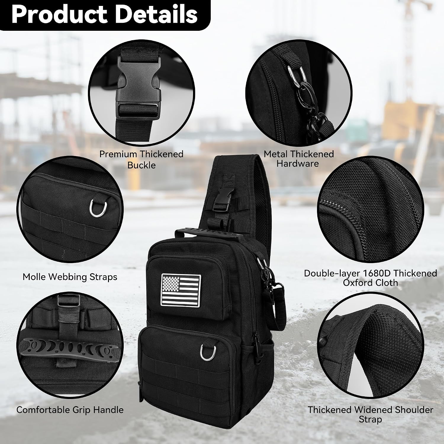Small Tool Bag, Shoulder Tool Bag Organizer for Electricians, Small Tactical Sli