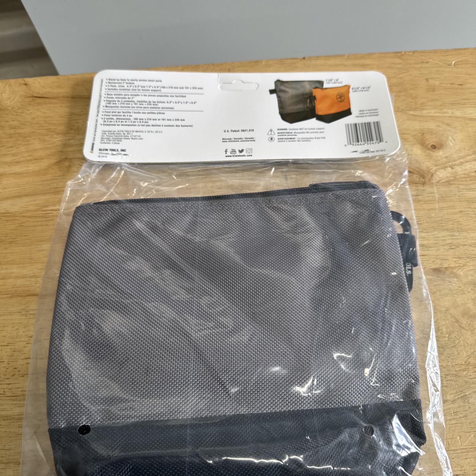 🔥Klein Tools Zipper Bag Stand Up Tool Pouch 2-Pack 55470 NEW