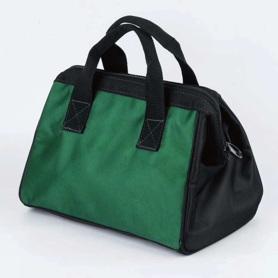 12″ Tool Bag Large Zippered Main Compartment 3 Pocket Exterior Heavy Duty Fabric
