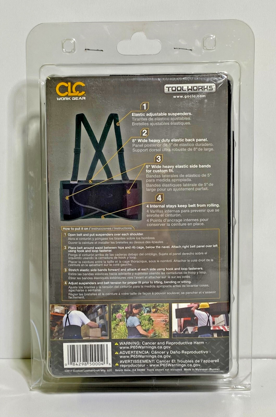 CLC Custom Leather Craft Toolworks Work Gear Support Belt & Kneepads Gift Pack